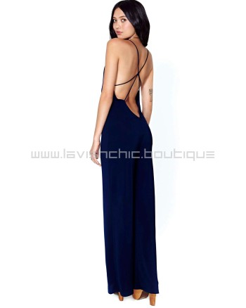 Blue Trouble Maker Jumpsuit